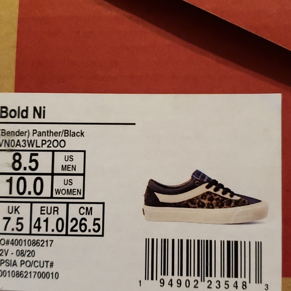 Vans Bold NI Bender Black Panther sneaker unisex sizes below beauty of a… - Picture 12 of 12